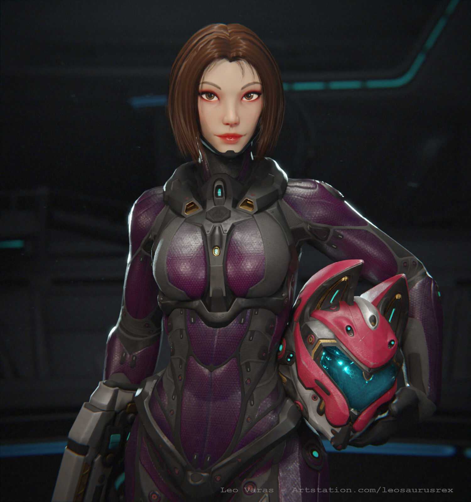 Yui - SpecOps Cat Low-poly 3D model_10