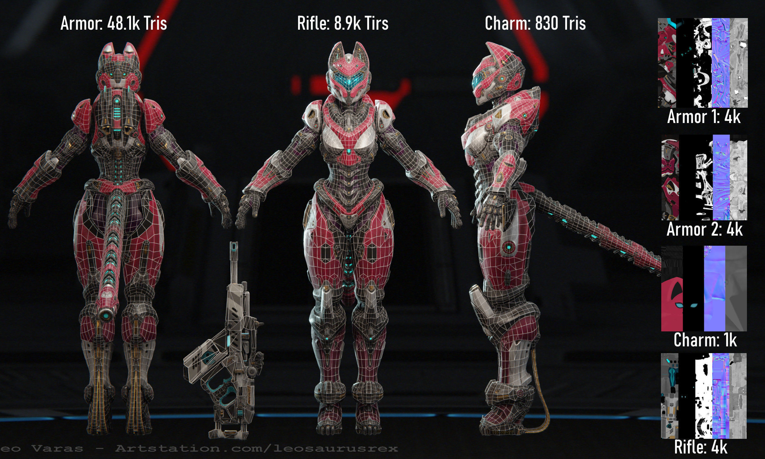 Yui - SpecOps Cat Low-poly 3D model_20