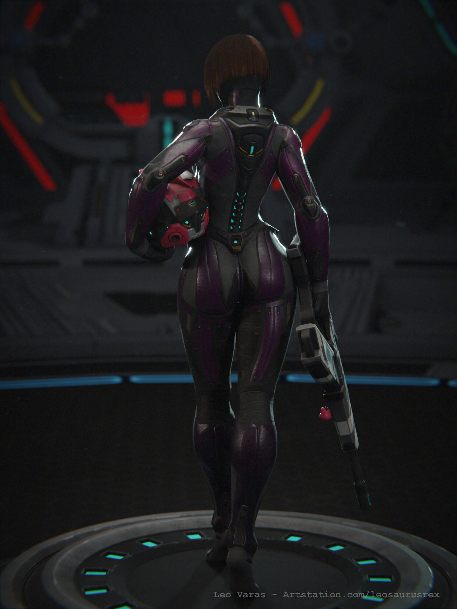 Yui - SpecOps Cat Low-poly 3D model_9