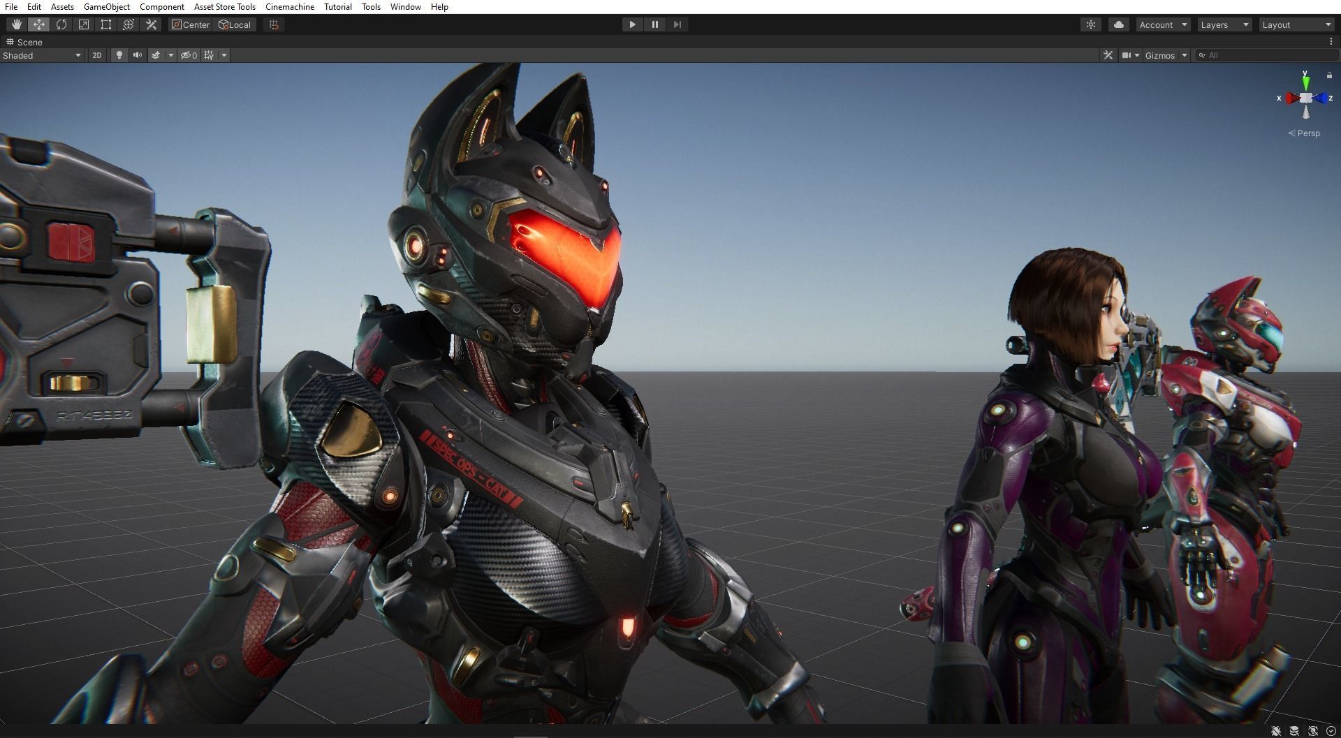 Yui - SpecOps Cat Low-poly 3D model_24