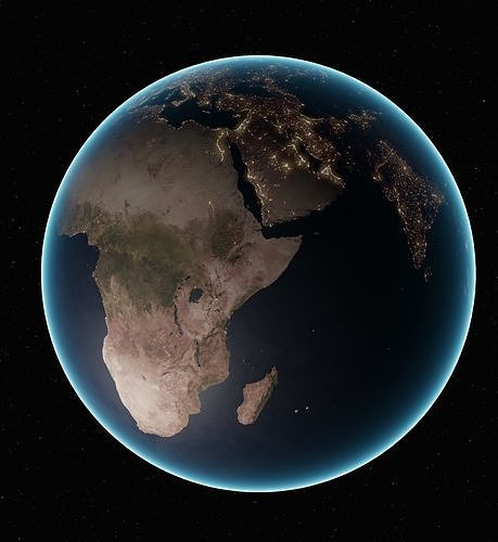 Photorealistic Earth 6K textures Low-poly 3D model 3D model