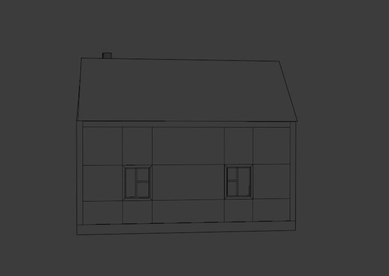 Old Wooden House Low-poly 3D model_26