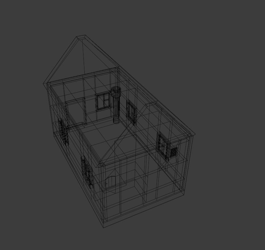 Old Wooden House Low-poly 3D model_22
