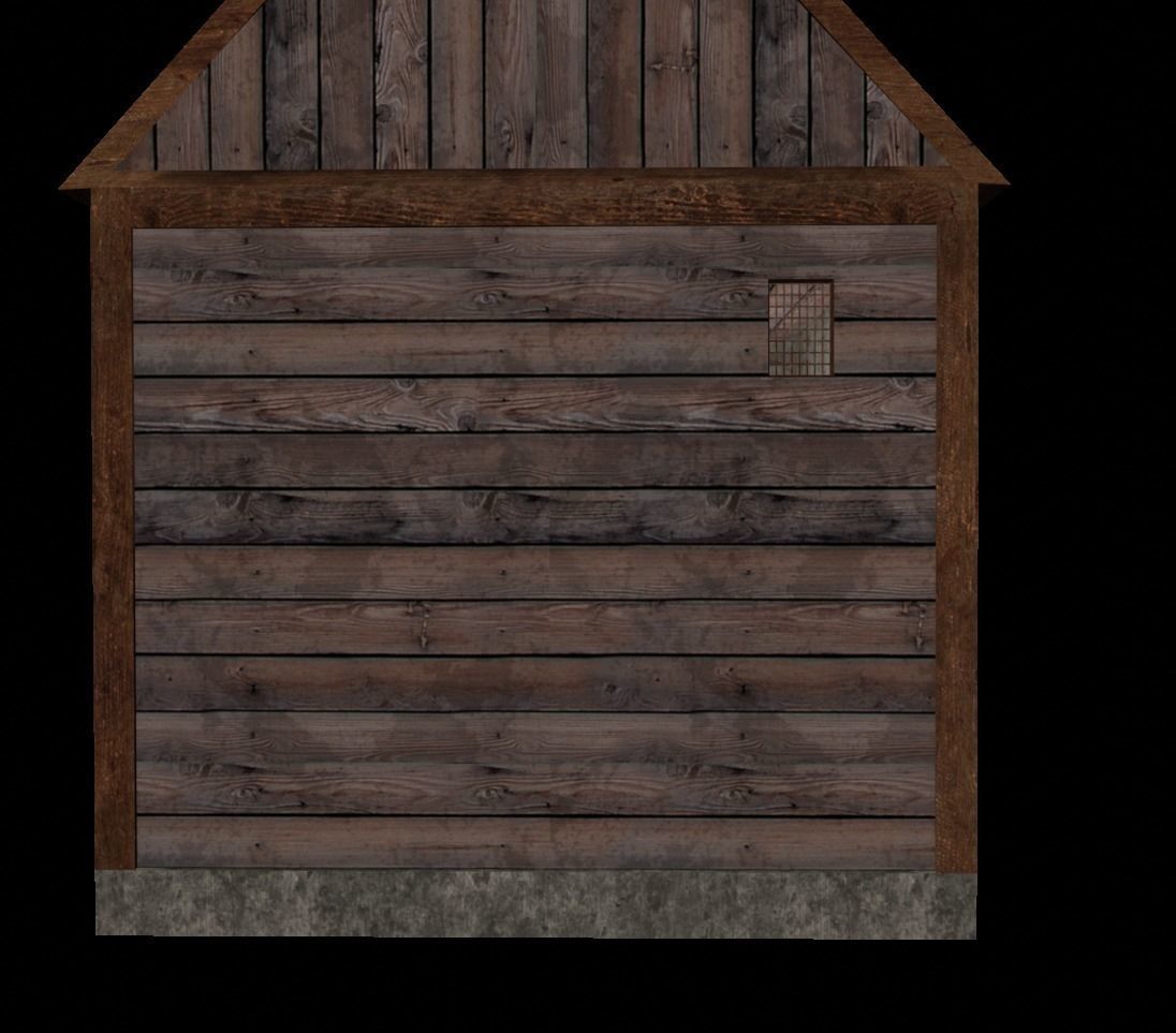 Old Wooden House Low-poly 3D model_8