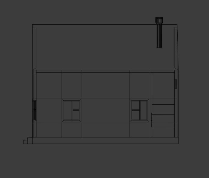 Old Wooden House Low-poly 3D model_18