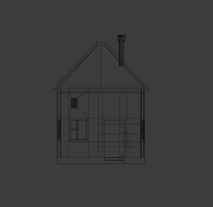 Old Wooden House Low-poly 3D model_20