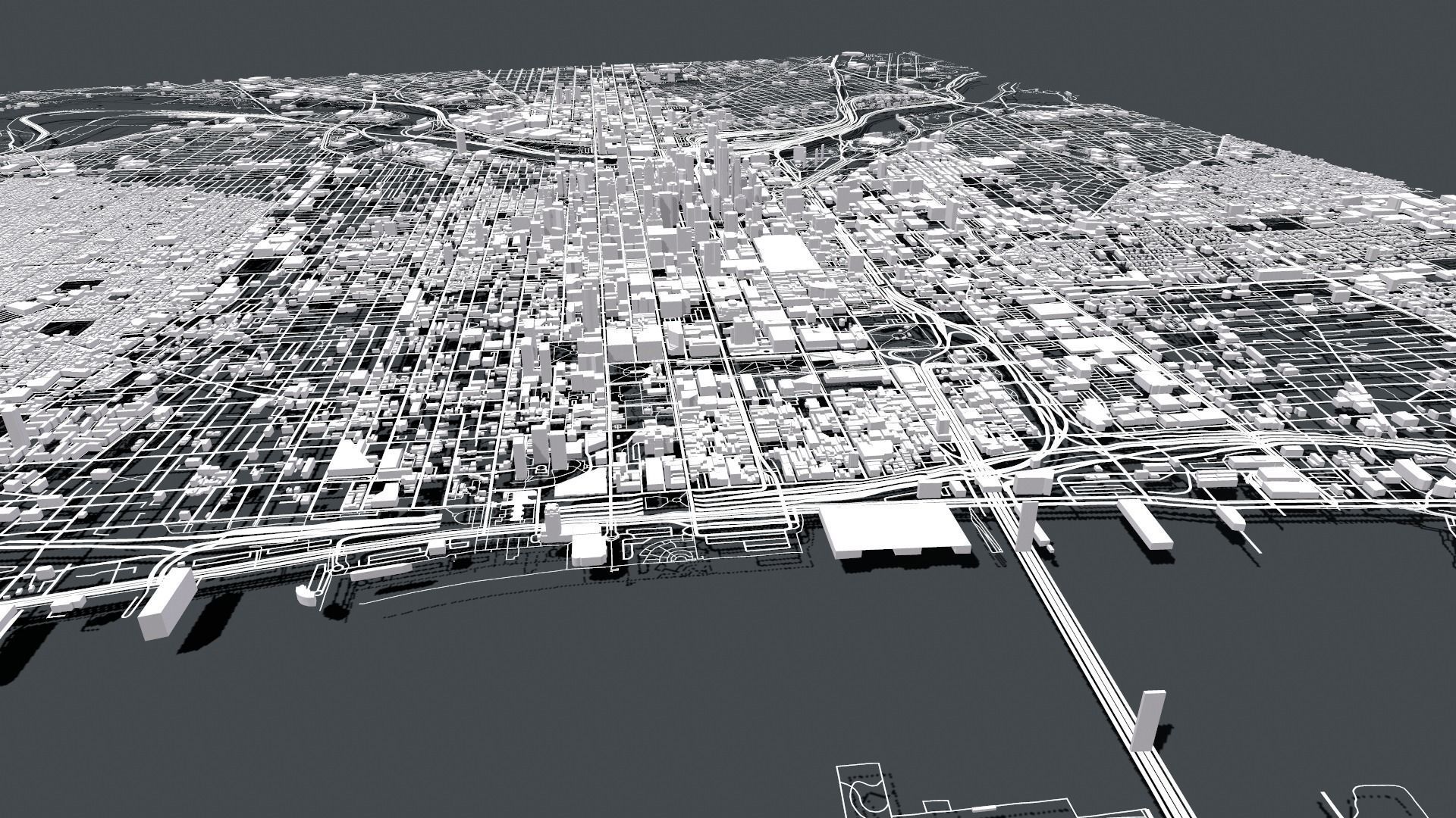 Cityscape Philadelphia Pennsylvania USA 3D model_17