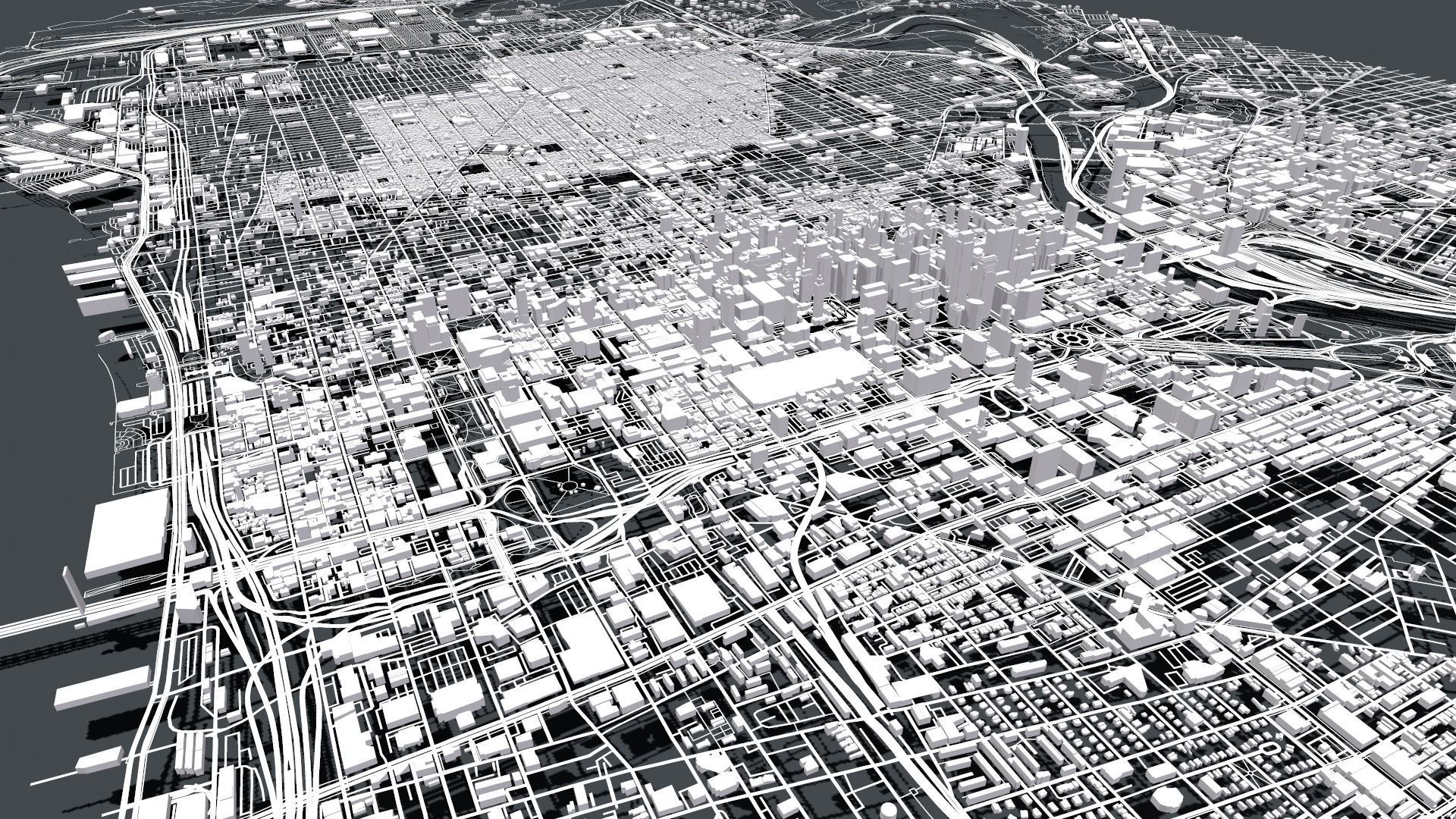 Cityscape Philadelphia Pennsylvania USA 3D model_12