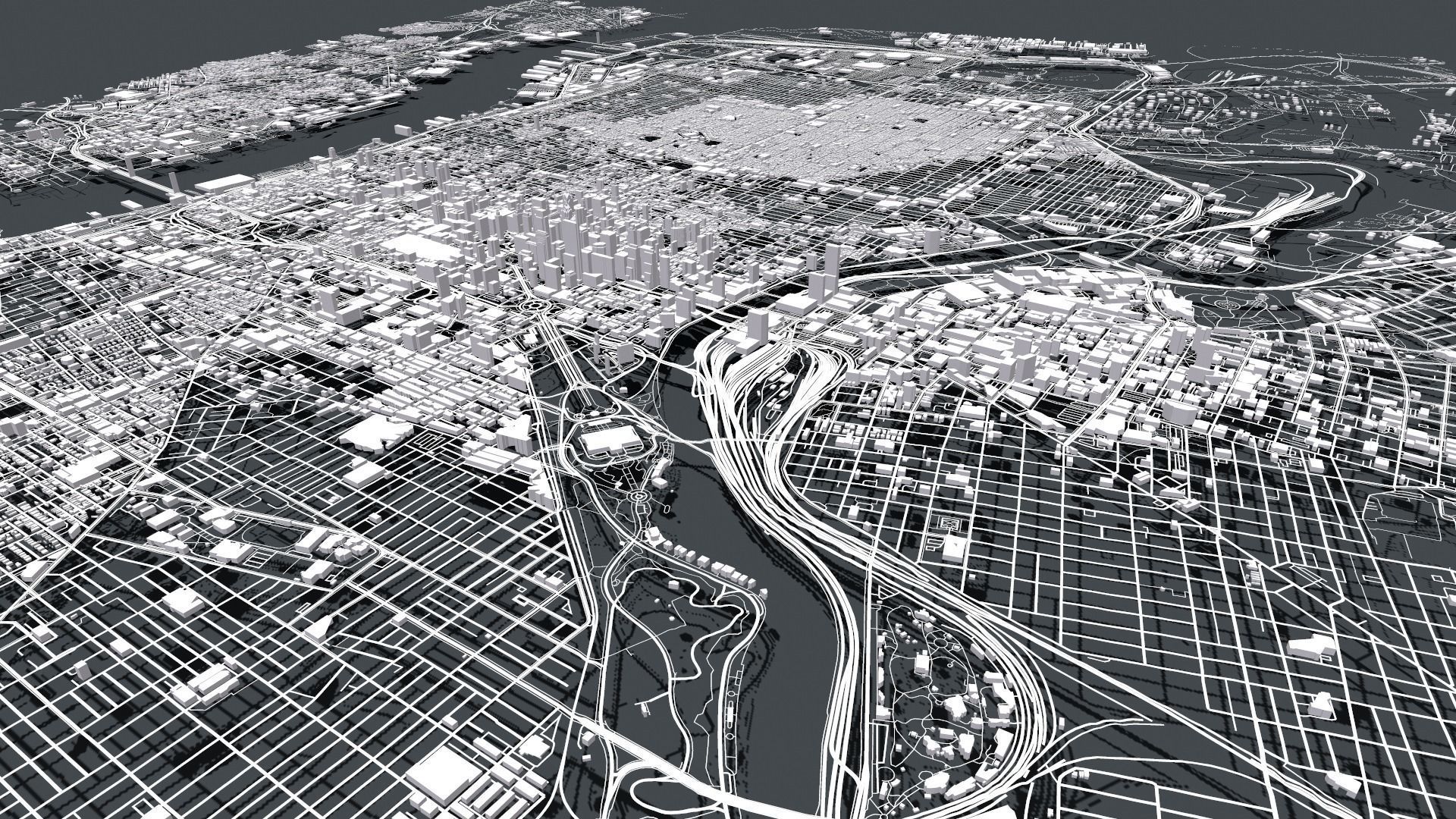 Cityscape Philadelphia Pennsylvania USA 3D model_20