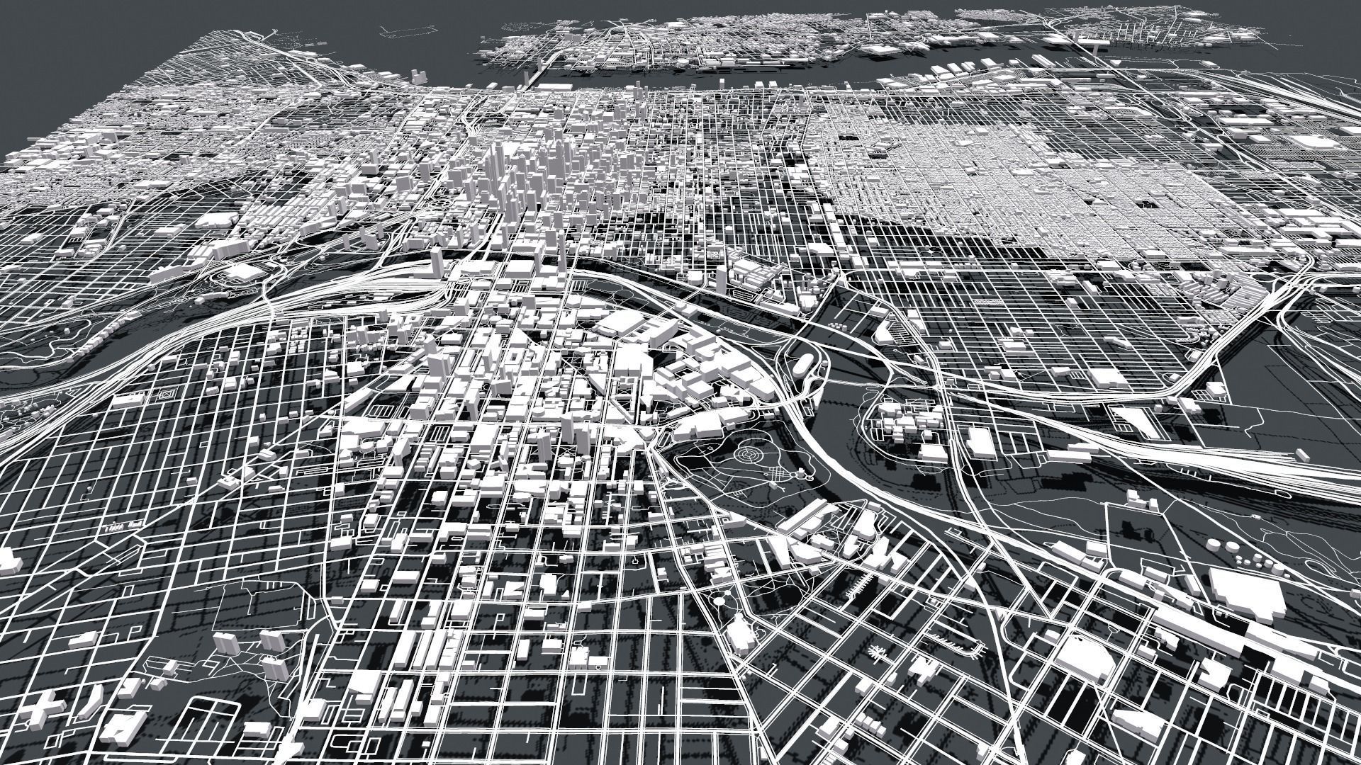 Cityscape Philadelphia Pennsylvania USA 3D model_19