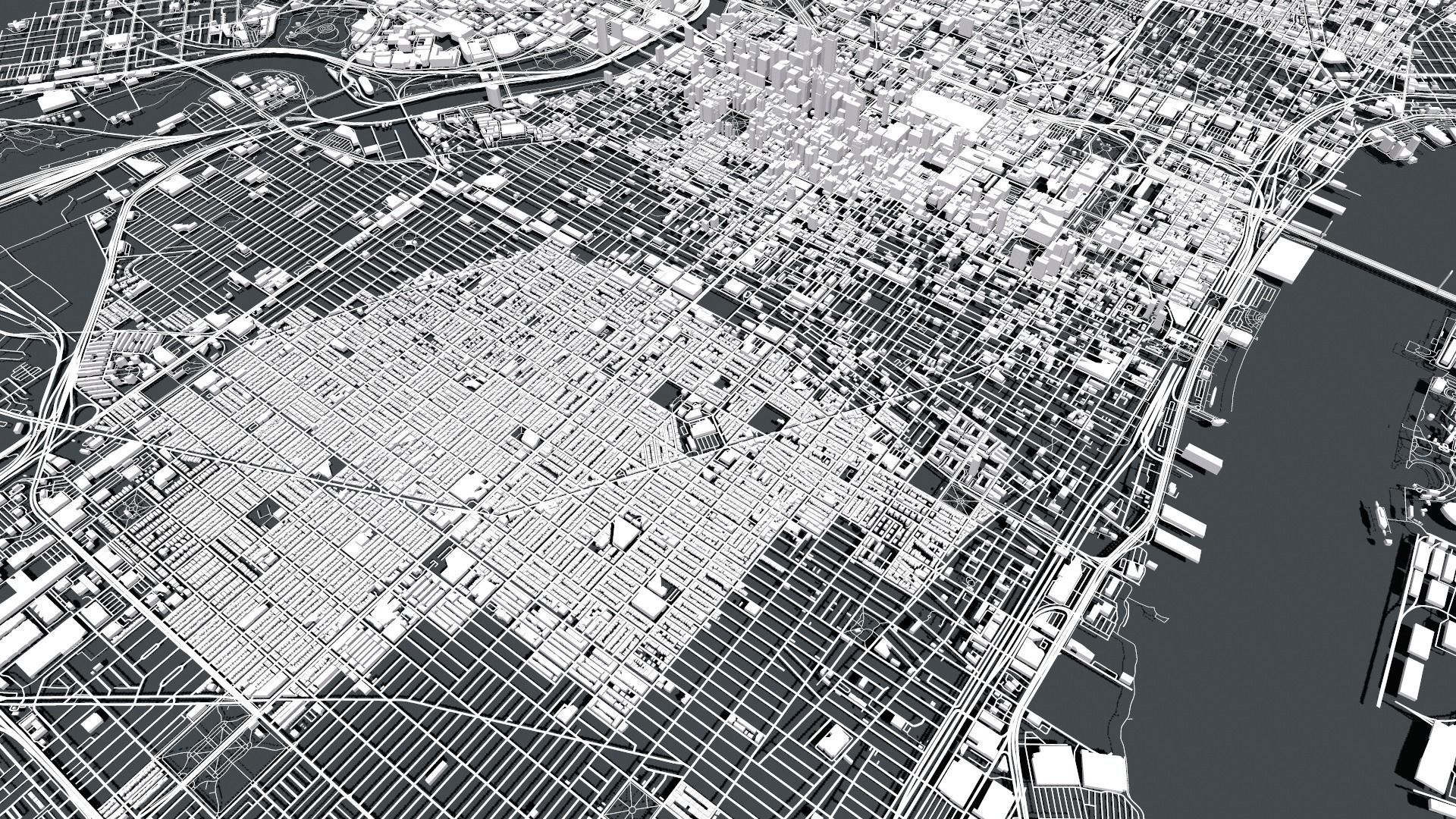 Cityscape Philadelphia Pennsylvania USA 3D model_22