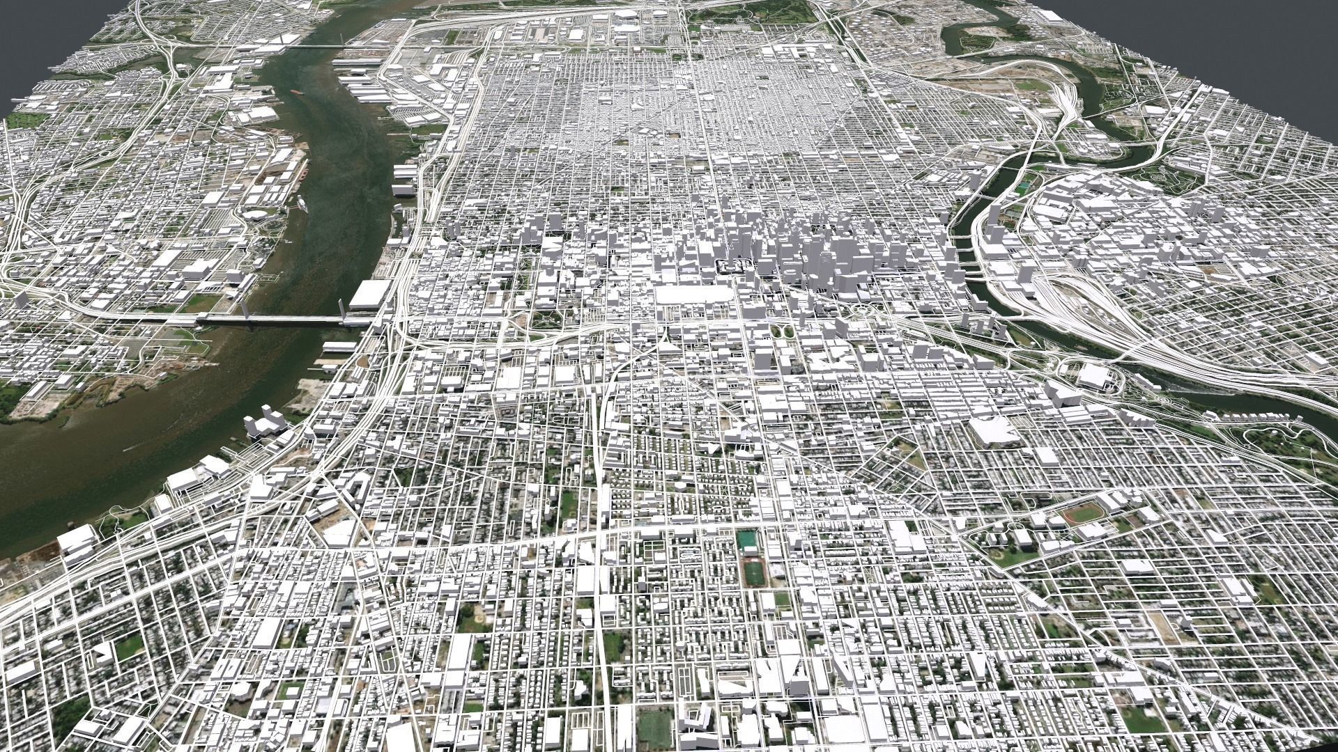Cityscape Philadelphia Pennsylvania USA 3D model_11
