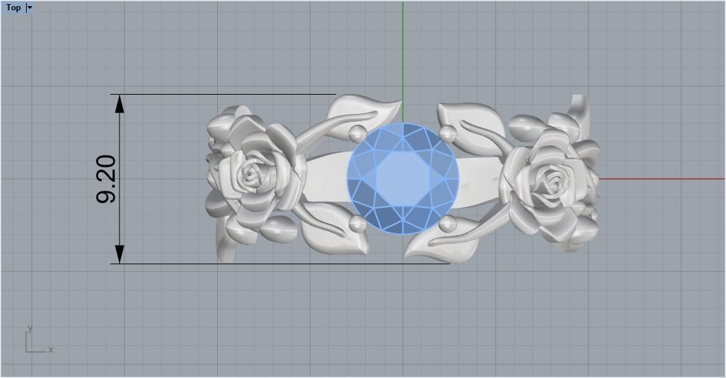 Rose  011 3D print model_9