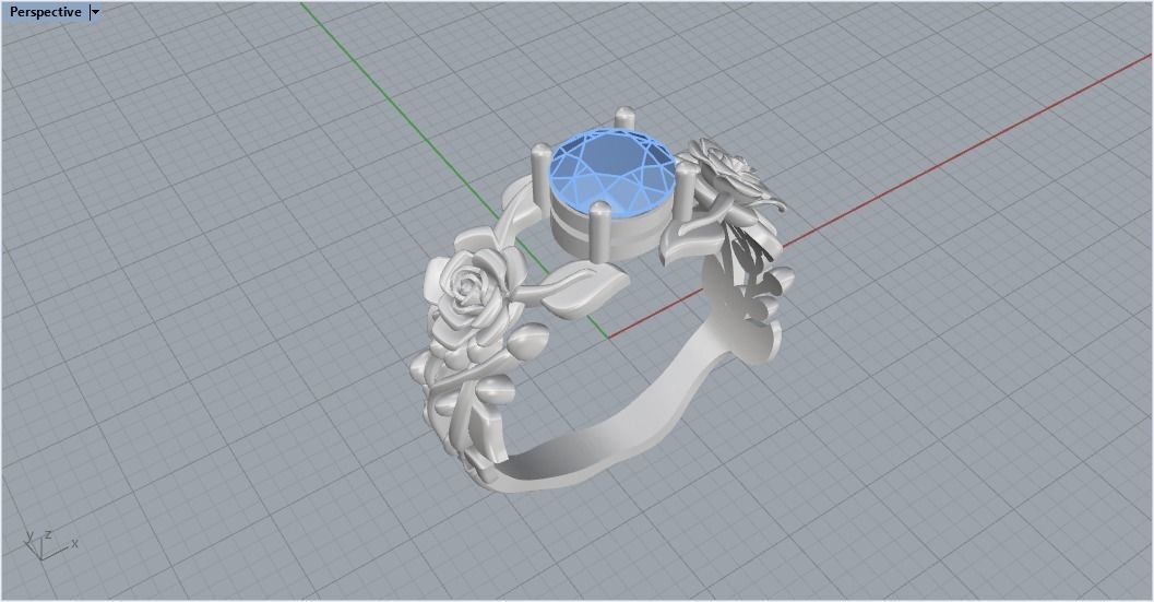 Rose  011 3D print model_11