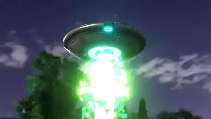 Spaceship Sci-fi Animated High detailed 3D  model