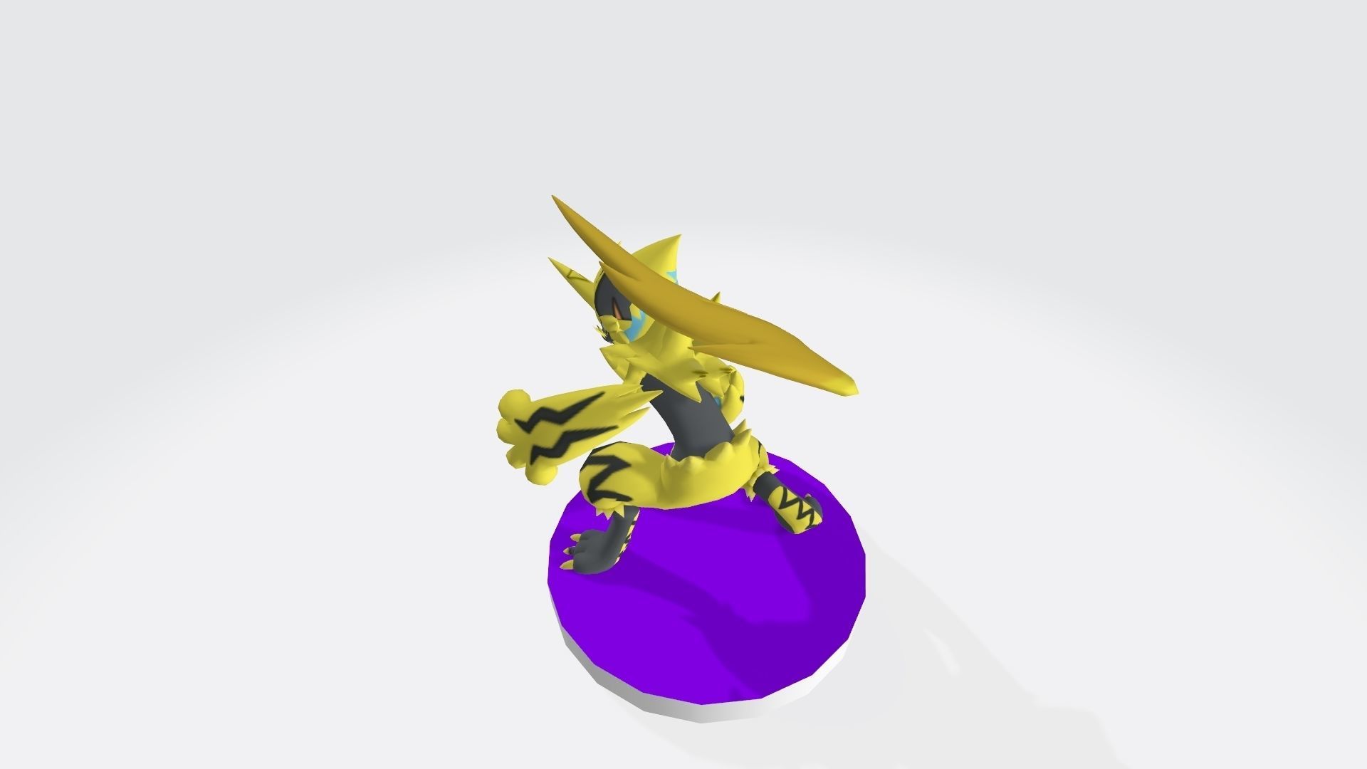 Zeraora pokemon character 3D print model_4