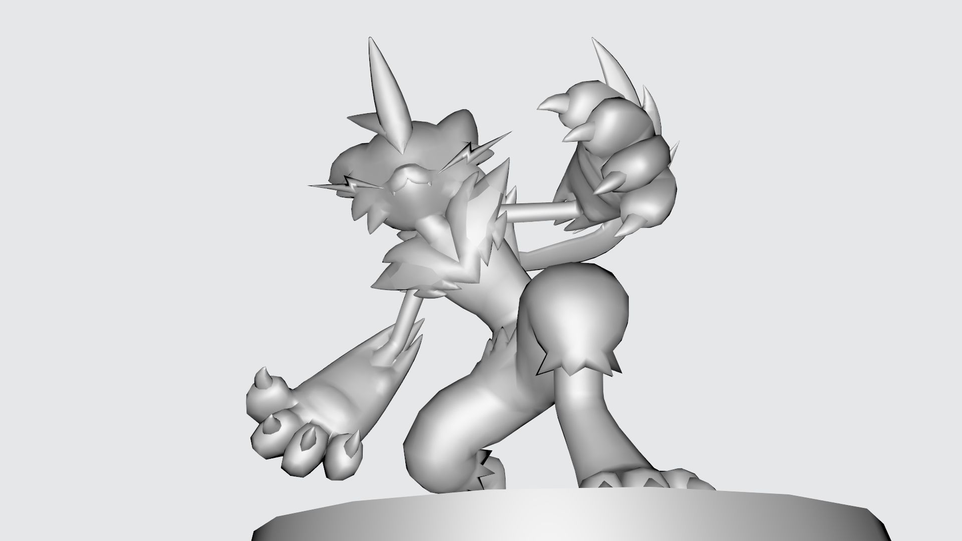 Zeraora pokemon character 3D print model_6