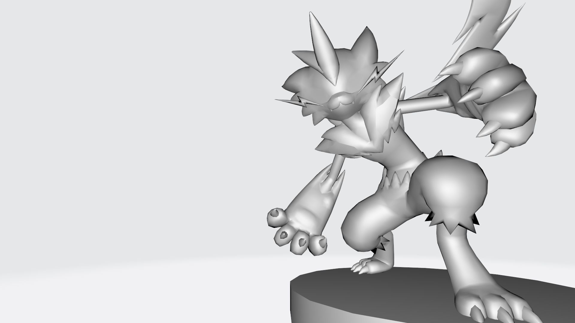 Zeraora pokemon character 3D print model_12