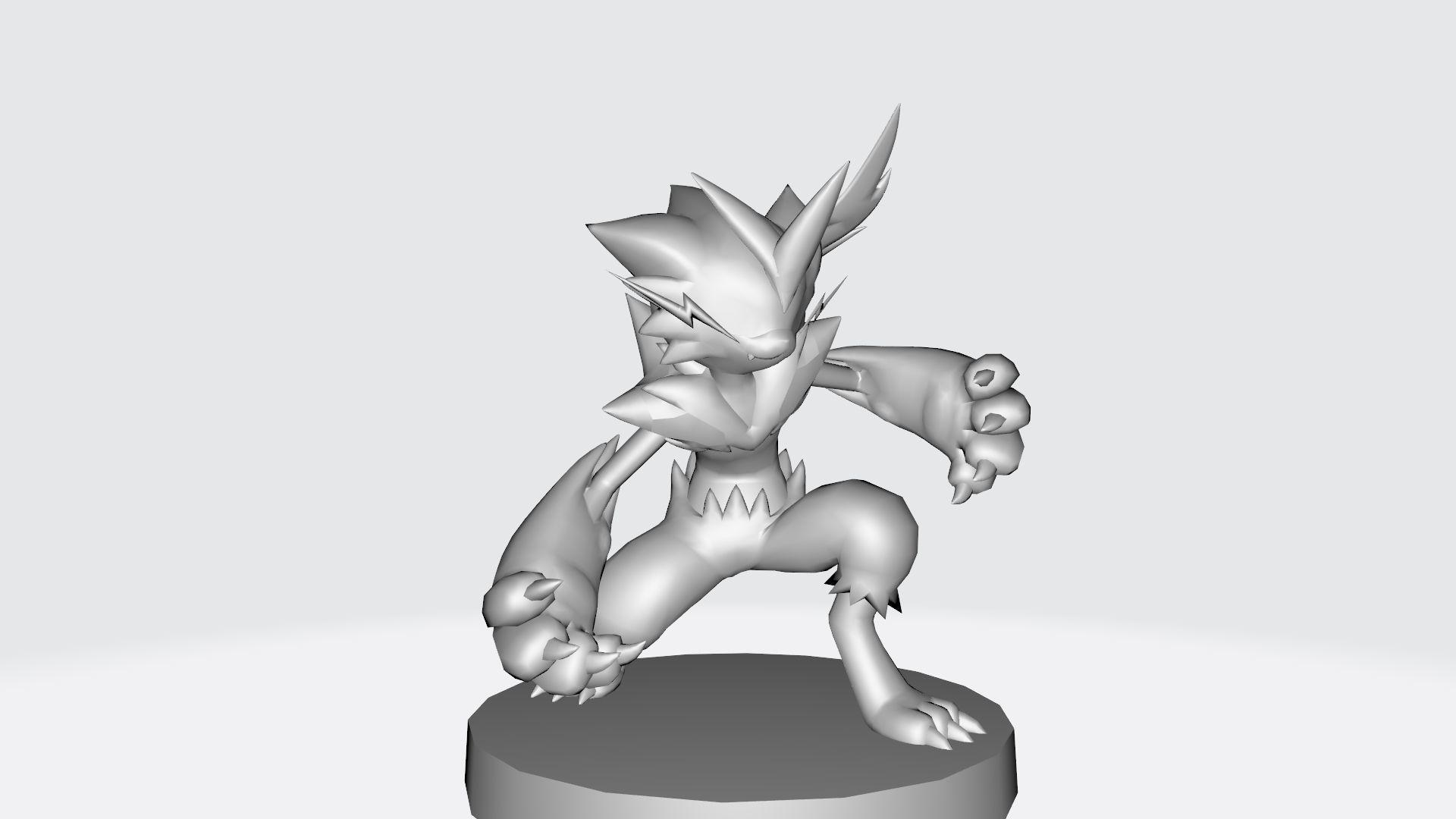 Zeraora pokemon character 3D print model_7