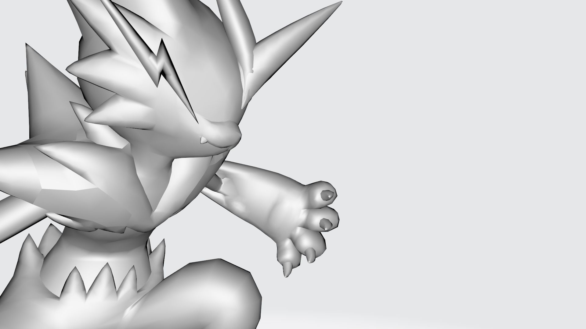 Zeraora pokemon character 3D print model_10
