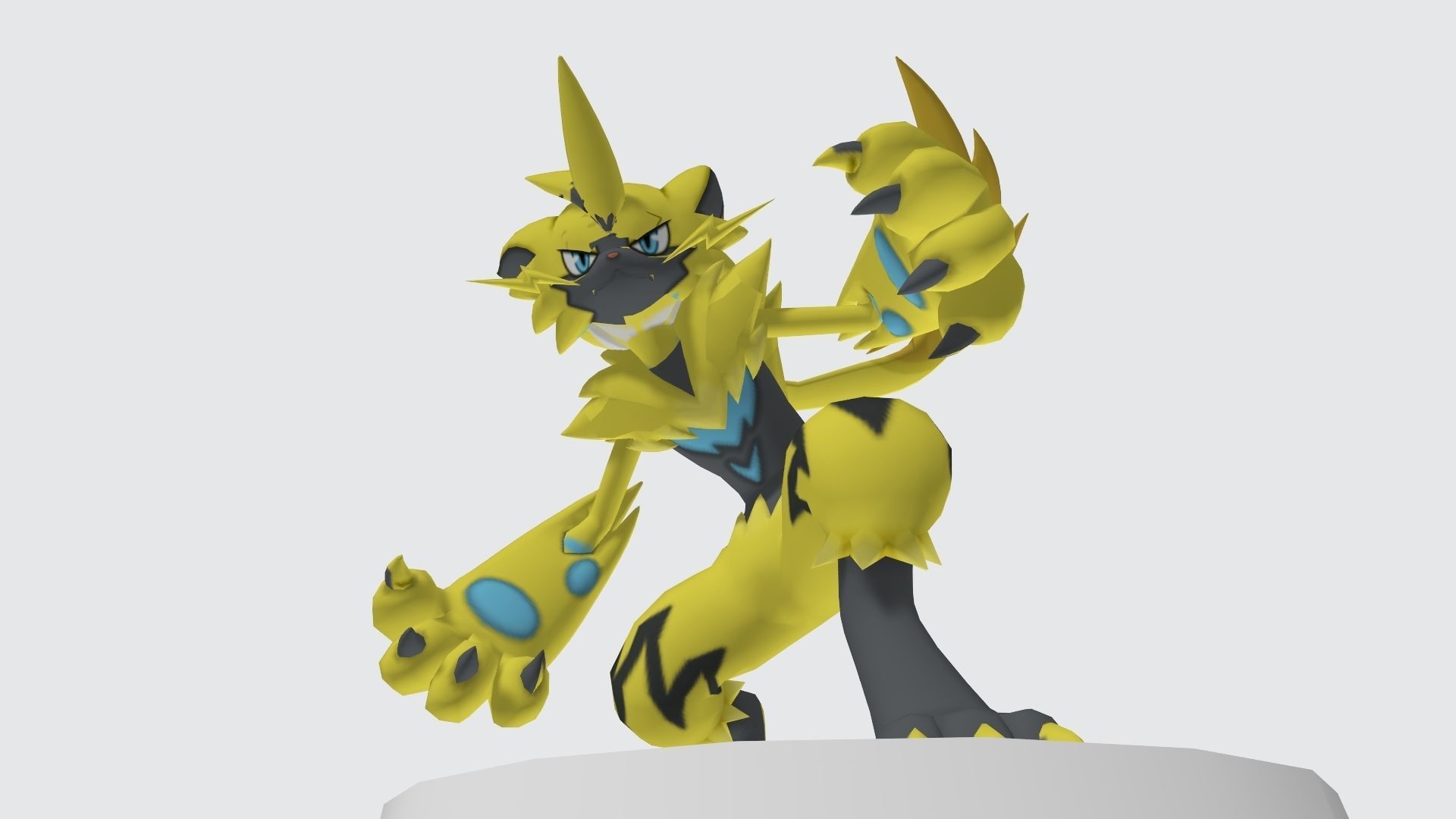 Zeraora pokemon character 3D print model_5