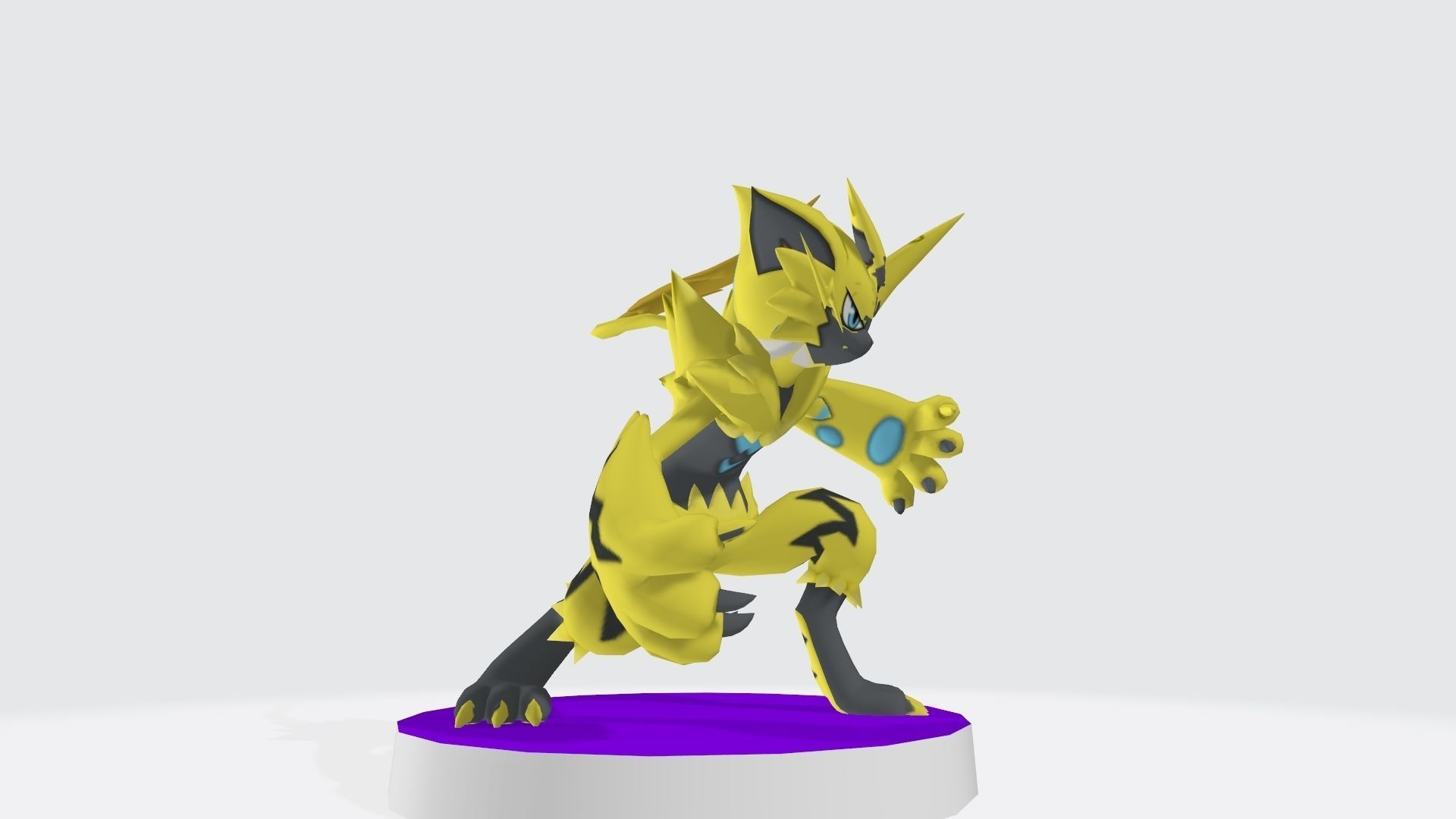 Zeraora pokemon character 3D print model_2