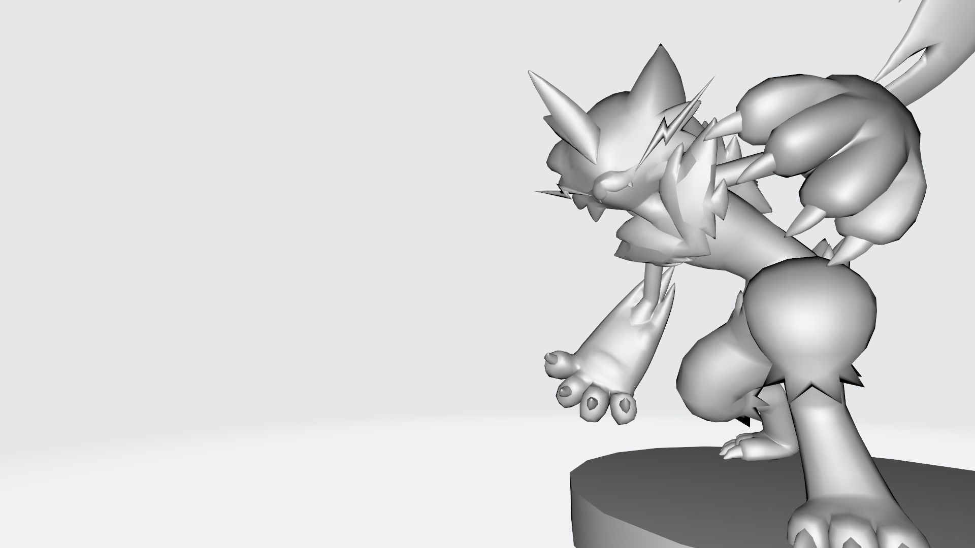 Zeraora pokemon character 3D print model_11