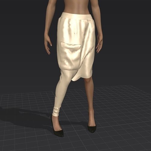 One-Leg Shalwar 3D model