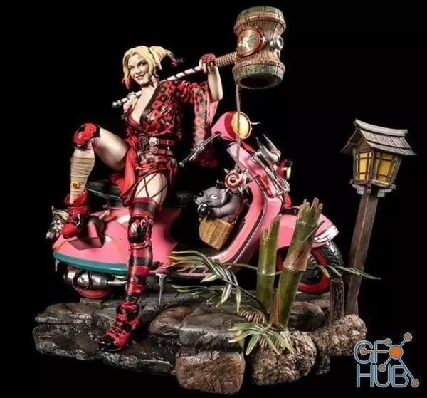 Harley Quinn Ninja 3D print model_0