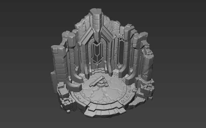 Fantasy ruin terrain 3D print model