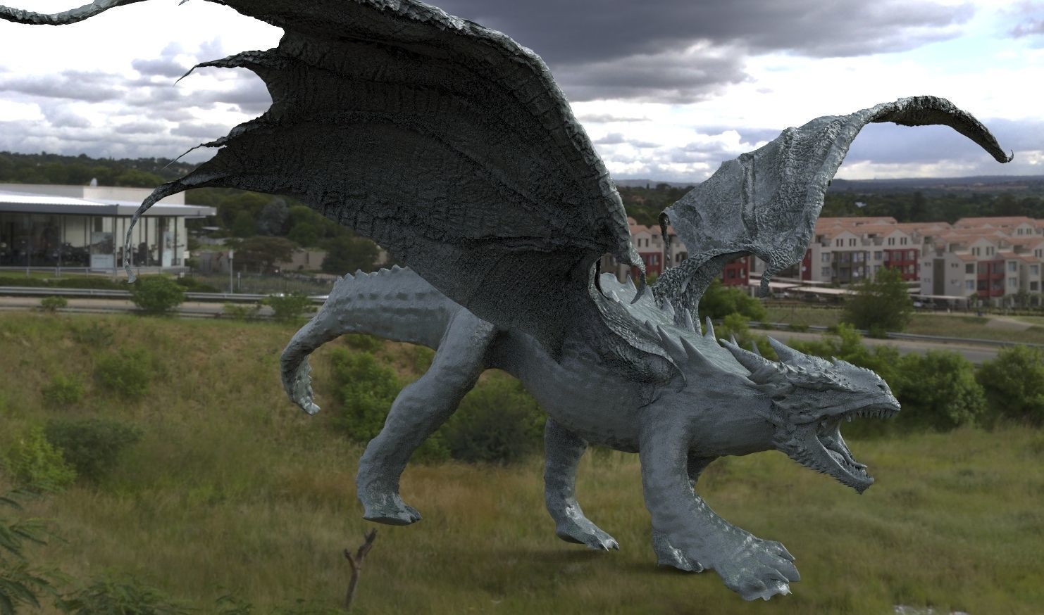 Dragon Crocodile hybrid 3D model_3