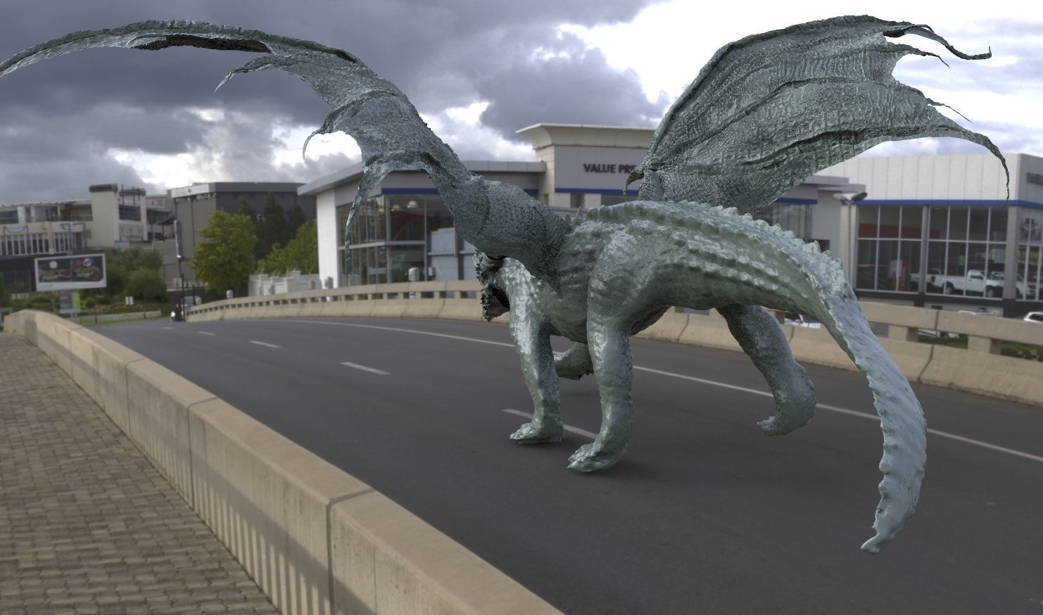 Dragon Crocodile hybrid 3D model_1
