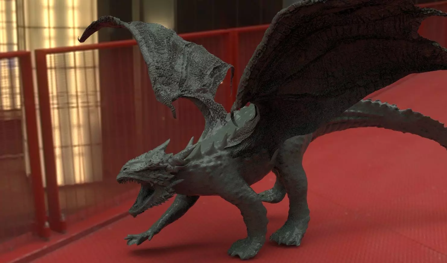 Dragon Crocodile hybrid 3D model_0