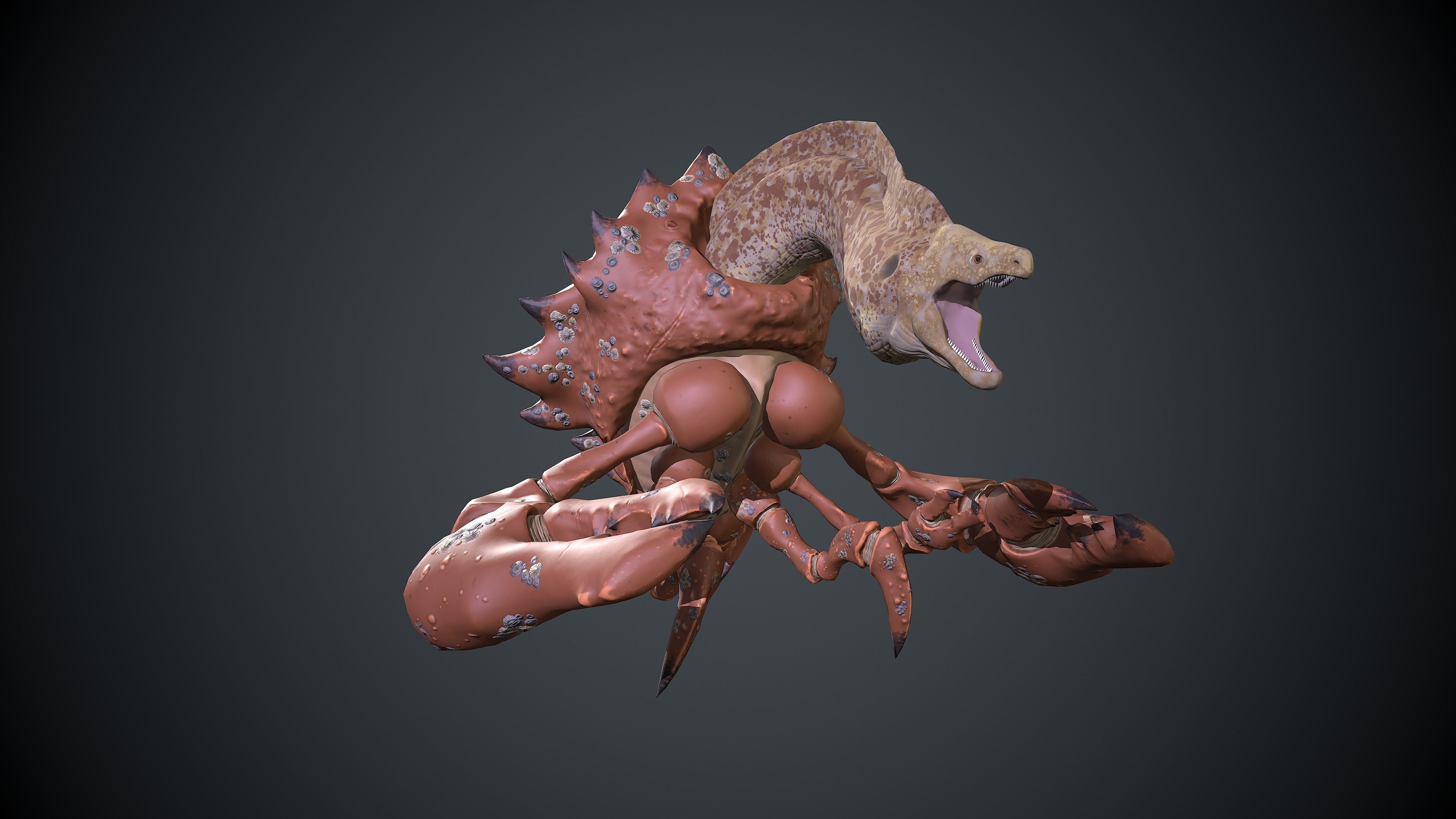 Abisal Monster Low-poly 3D model_4