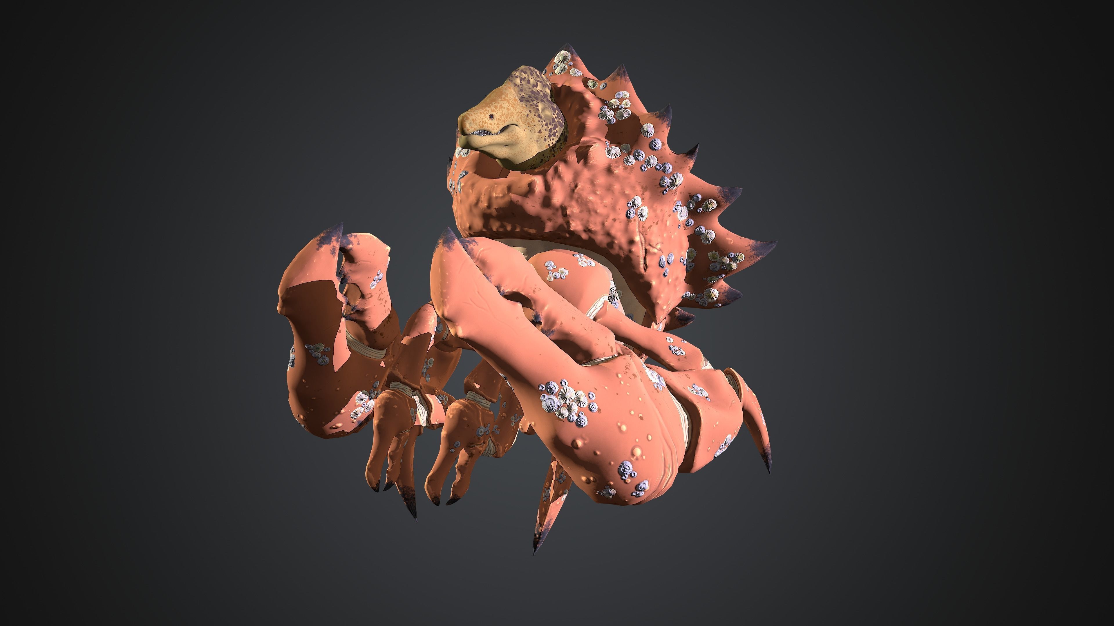 Abisal Monster Low-poly 3D model_7