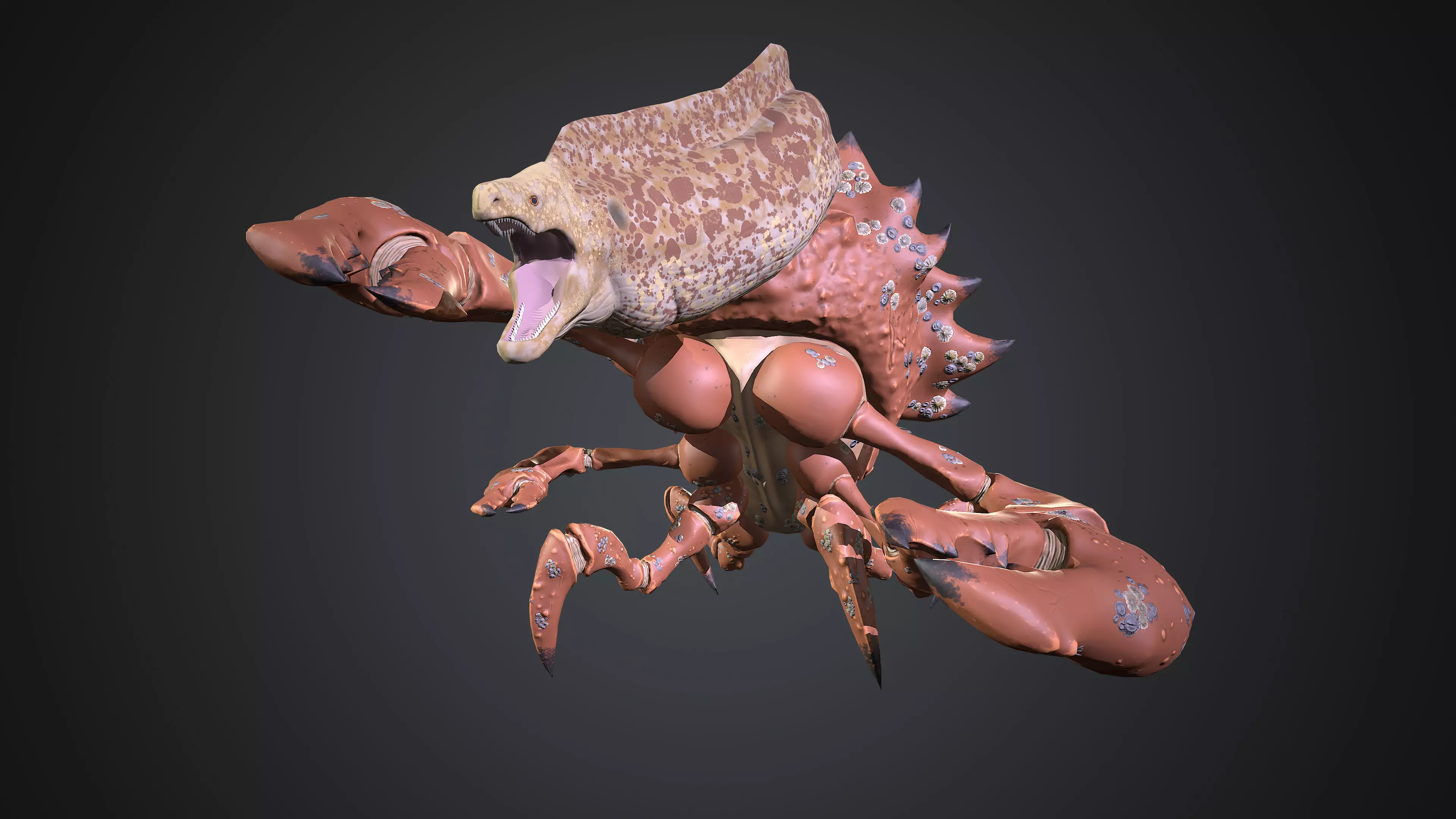 Abisal Monster Low-poly 3D model_0