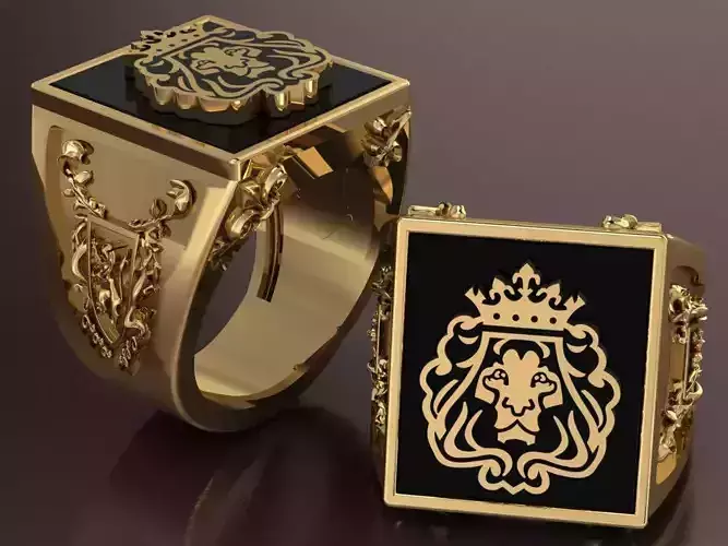 lion ring for men  3D print model lion ring for men  3D print model