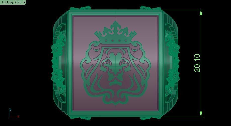 lion ring for men  3D print model_8
