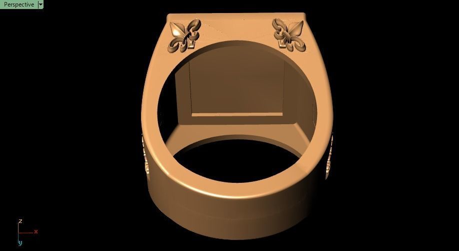 lion ring for men  3D print model_16