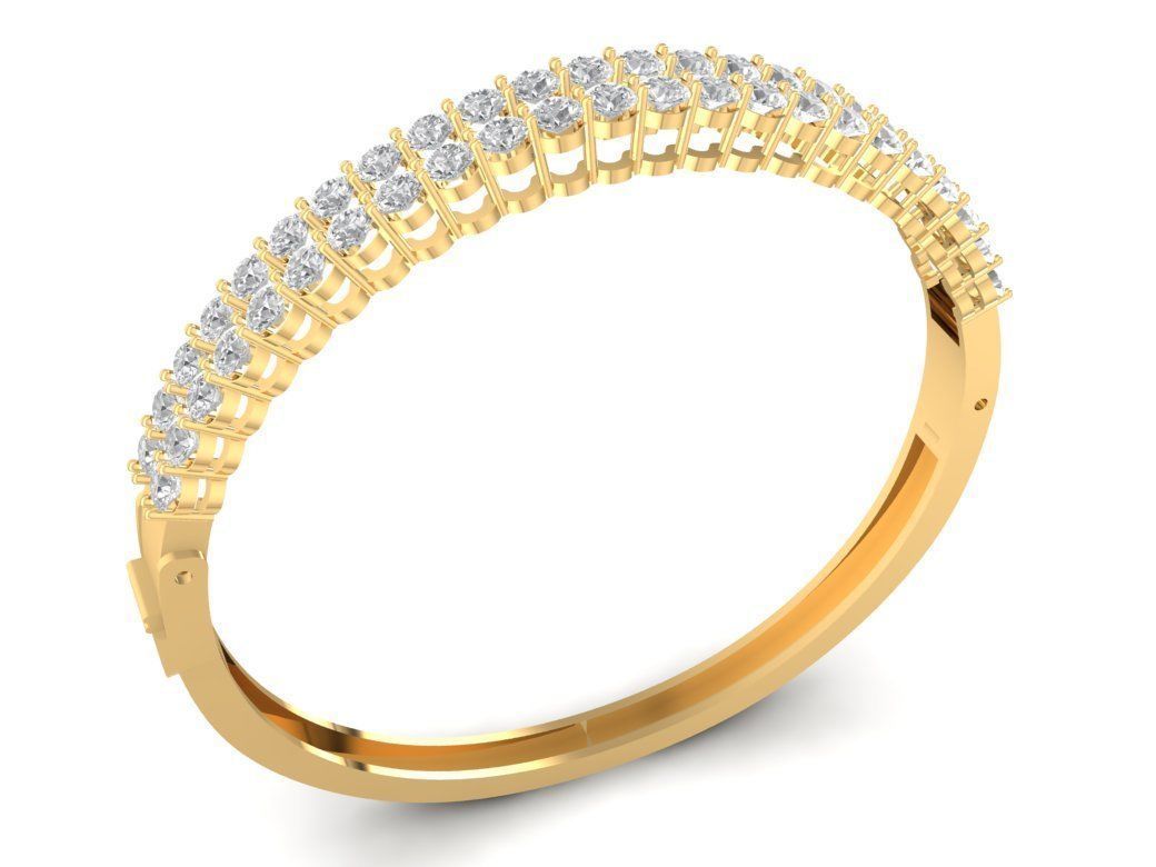 Luxury Double Row Diamond Women Bracelet 3D Model 2669 3D print model_4