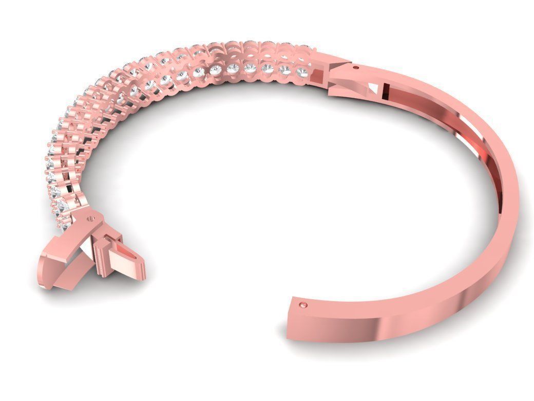 Luxury Double Row Diamond Women Bracelet 3D Model 2669 3D print model_3