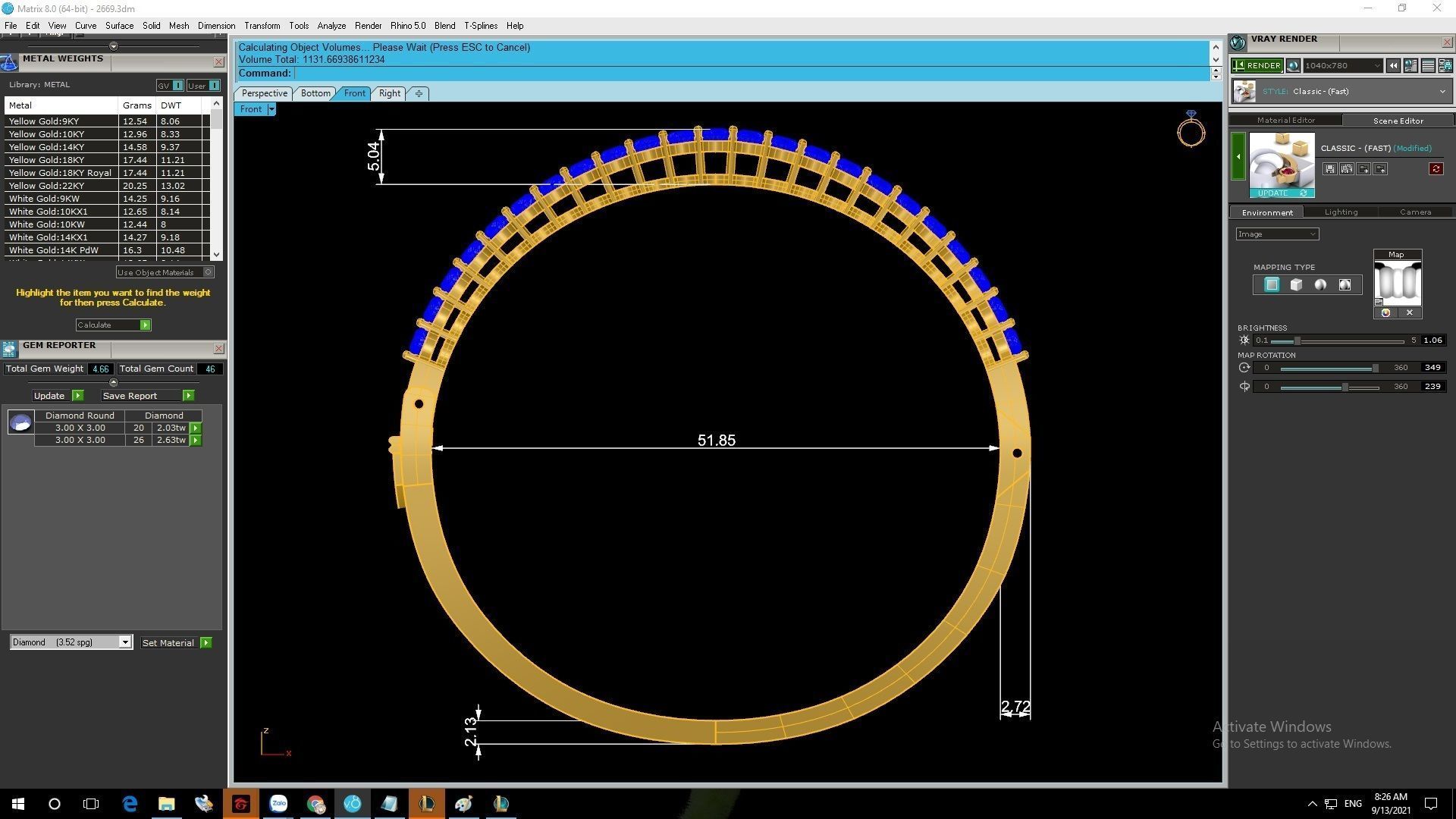 Luxury Double Row Diamond Women Bracelet 3D Model 2669 3D print model_7