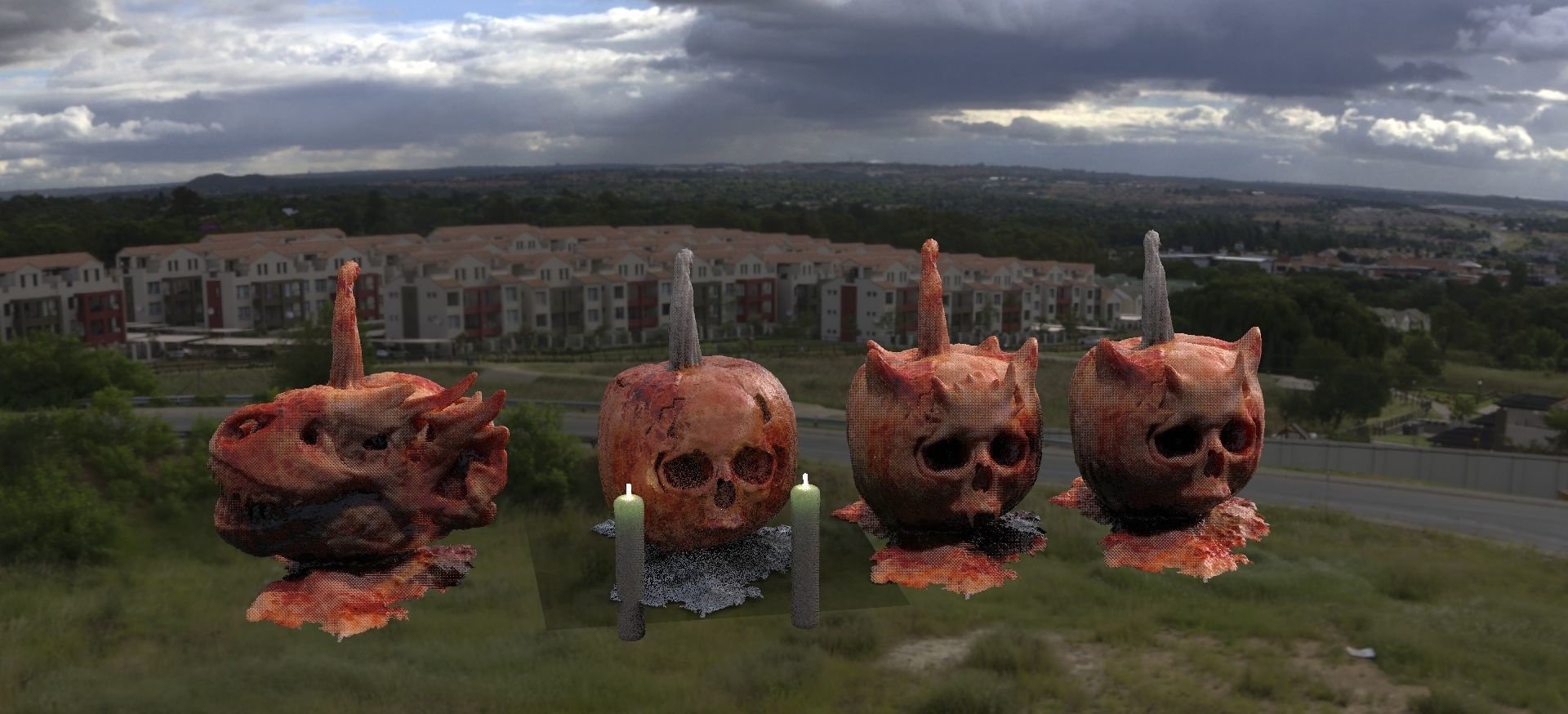 Scull Pumpkin collection  3D model_5