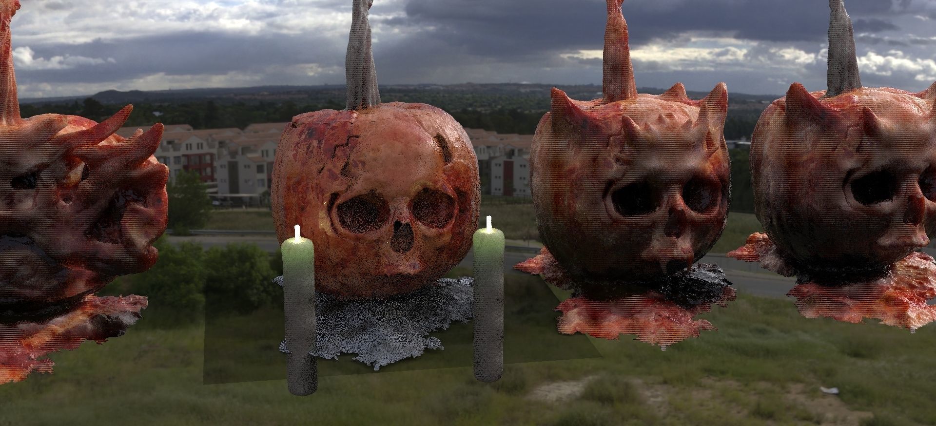 Scull Pumpkin collection  3D model_9