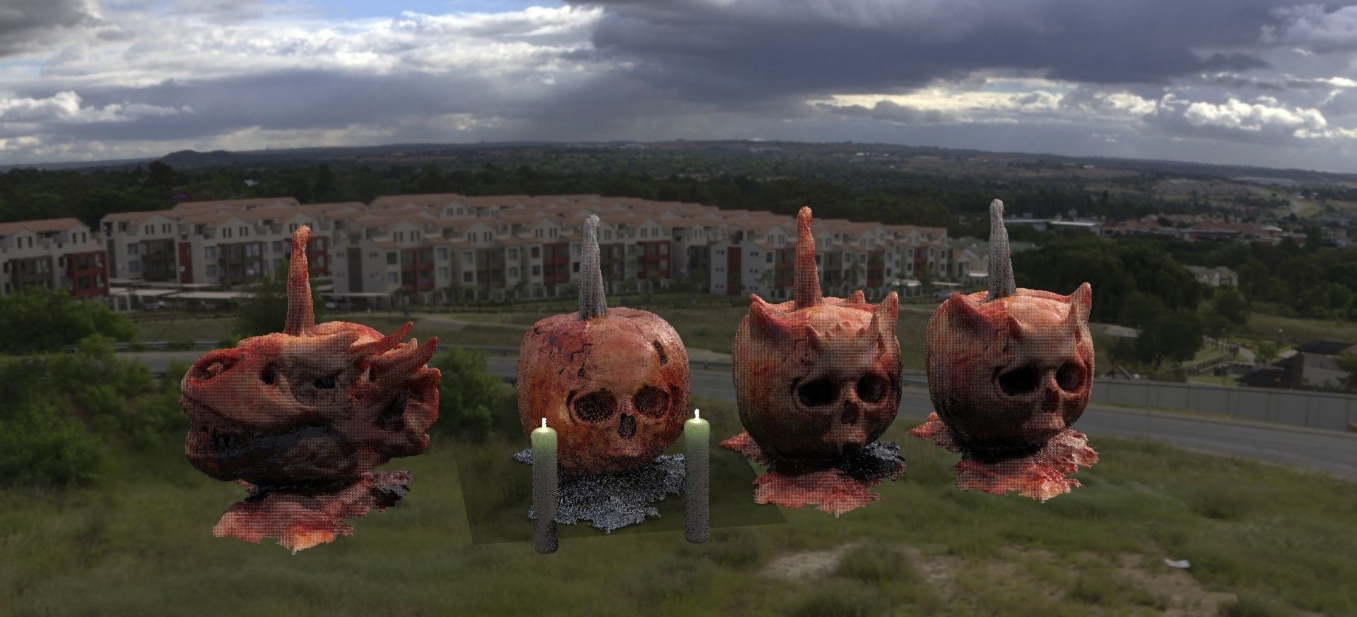 Scull Pumpkin collection  3D model_2