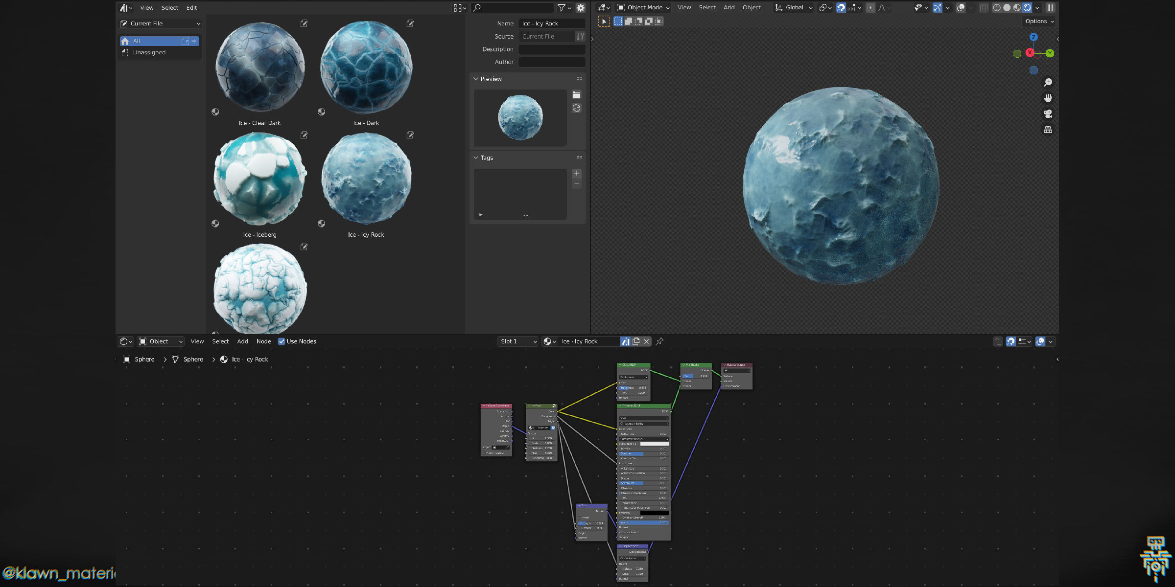 5in1 Procedural Ice Materials for Blender Texture CGTrader