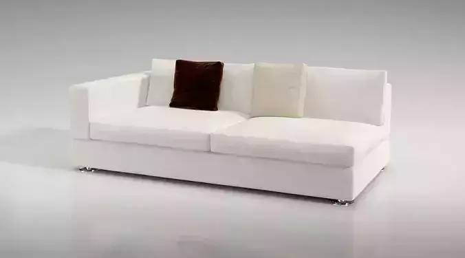 One Armed White Couch