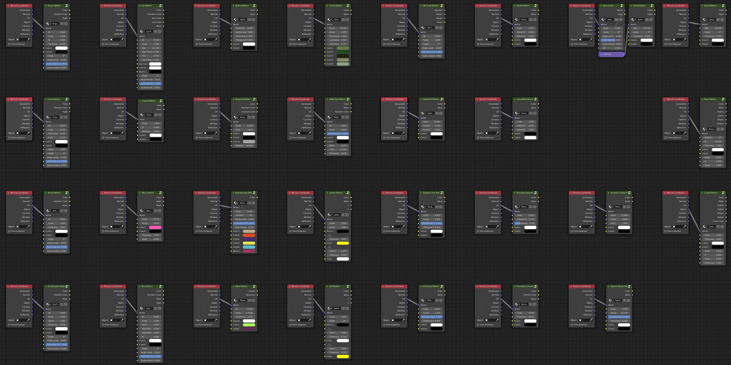 32in1 Procedural Patterns for Blender Texture_3