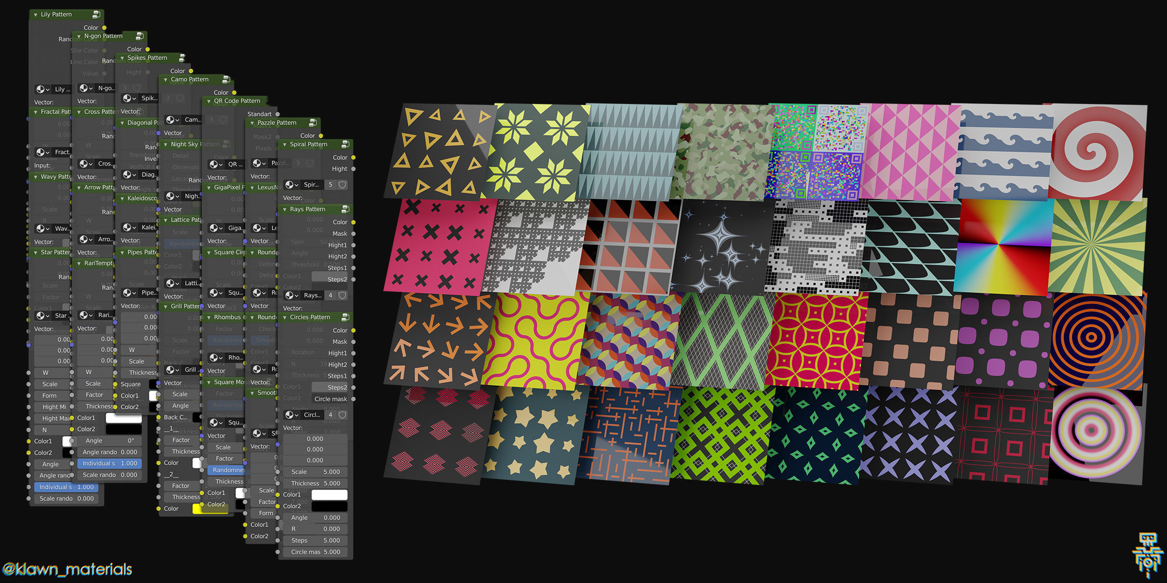 32in1 Procedural Patterns for Blender Texture_0
