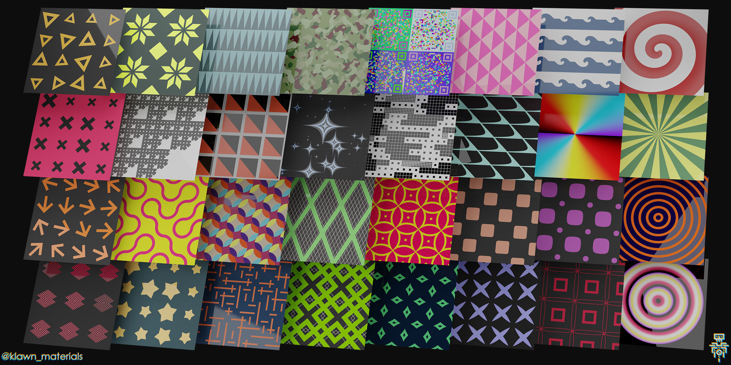 32in1 Procedural Patterns for Blender Texture_2